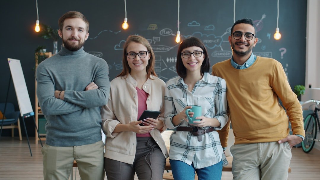 Diverse team collaborating